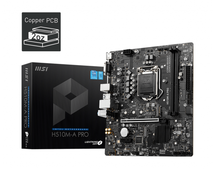 MSI MOTHERBOARD 510 (H510M A PRO) (FOR INTEL)